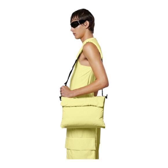 RAINS Bag Mens Yellow Waterproof Puffer Crossbody Gorpcore Bright Sporty Spring - Picture 1 of 11